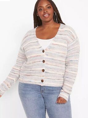Lane Bryant Button-Front Cropped Cardigan - Size 14/16